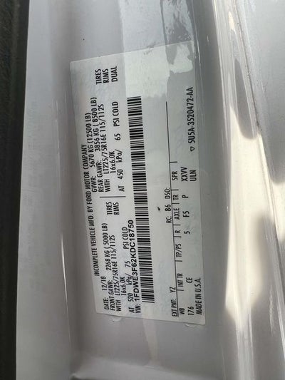 2019 Ford E-350SD Base Cutaway