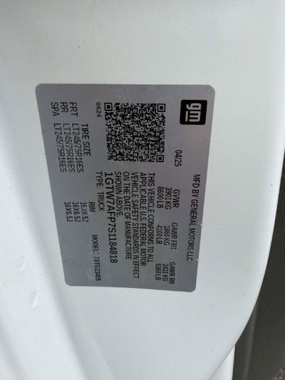 2025 GMC Savana 2500 Work Van