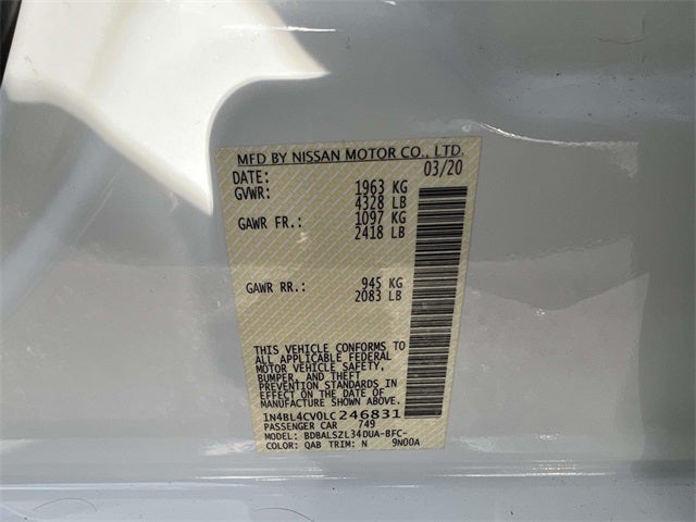 2020 Nissan Altima 2.5 SR