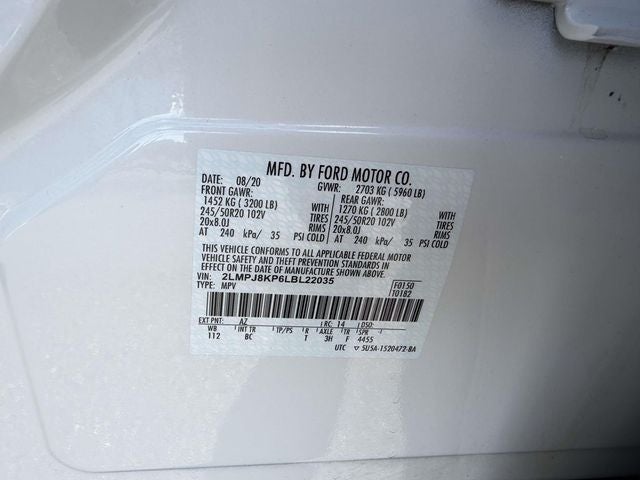 2020 Lincoln Nautilus Reserve