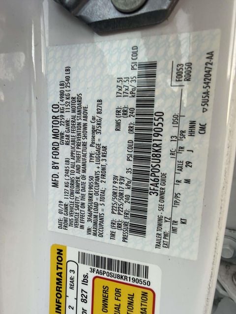 2019 Ford Fusion Energi Titanium