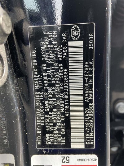 2018 Toyota Camry XLE