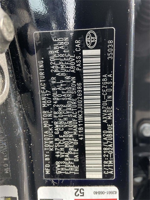 2018 Toyota Camry XLE