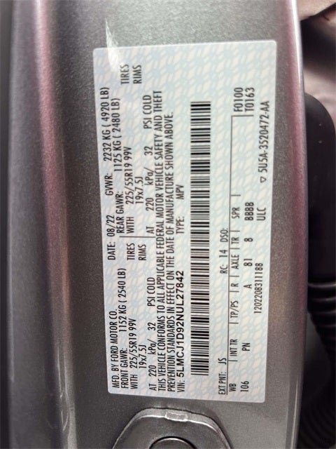 2022 Lincoln Corsair Standard